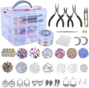 Set per la creazione di gioielli con 1500 pezzi, inclusi strumenti.