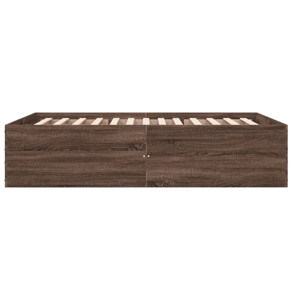 Giroletto-Struttura Letto Rovere Marrone 120x190 cm in Legno Multistrato