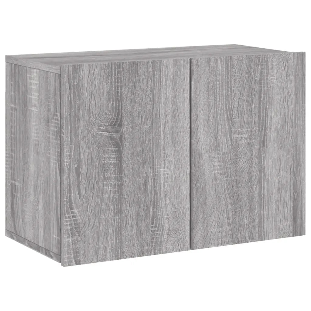 vidaXL Mobili TV a Muro 5pz Grigio Sonoma in Legno Multistrato