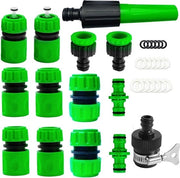 Set di connettori per tubi da giardino Join (1 connettore di ingresso, 1 connettore di miscelazione, 2 connettori di chiusura acqua, 2 connettori di riparazione, 2 connettori maschi doppio, 2 connettori per pompa, 4)