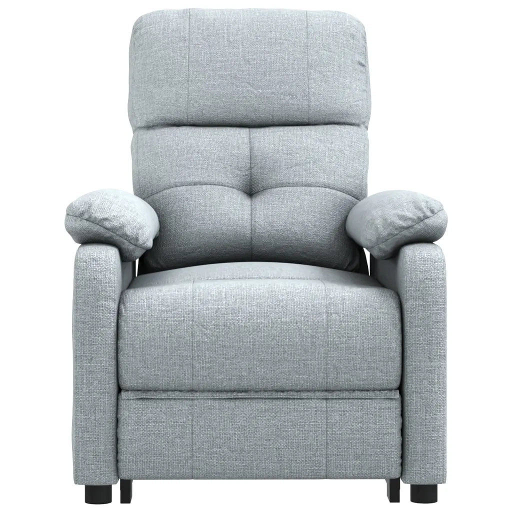 Poltrona Elettrica Reclinabile Grigio Chiaro in Tessuto 3073802