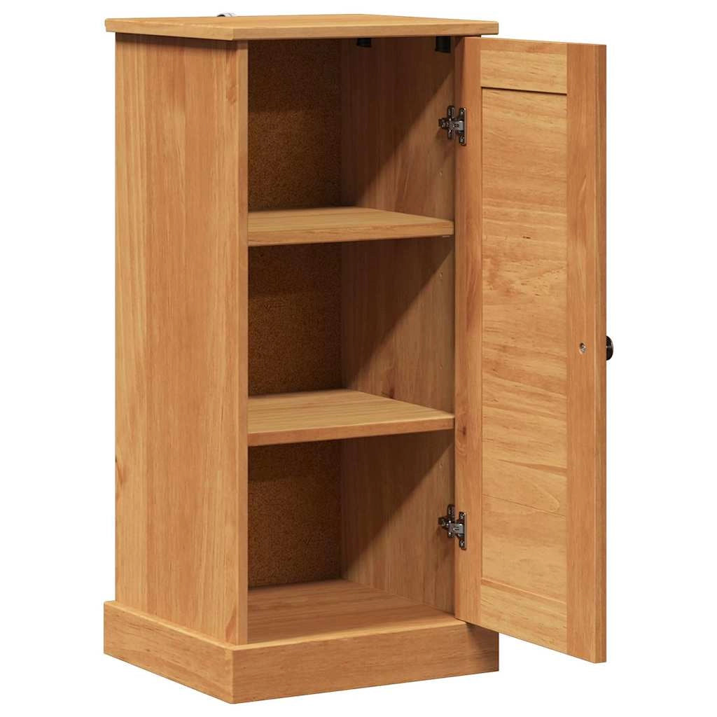 Mobiletto da bagno rettangolare 37,5 x 34 x 80 cm con pratico contenitore stile rustico legno di mango marrone 02_0057905