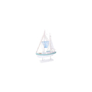 Barca legno mare con led bianco cm 35,5x11,5h54,5