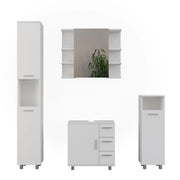 Vicco Set di mobili da bagno Bianco 4 parti