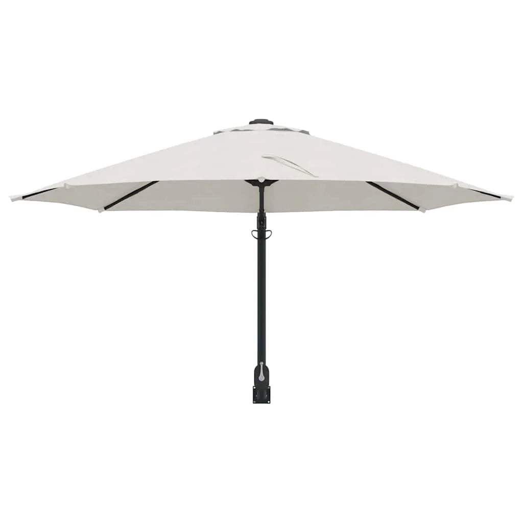 Ombrellone da giardino moderno inclinabile 248 x 248 x 148 cm design elegante terrazza poliestere color sabbia 02_0058626