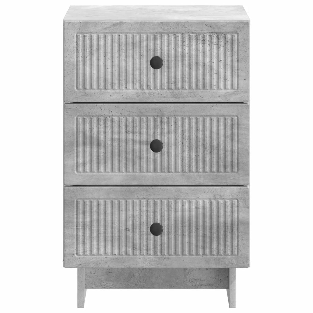 Armadio da Notte con cassetto Grigio Cemento 43 x 41 x 66,5 cm