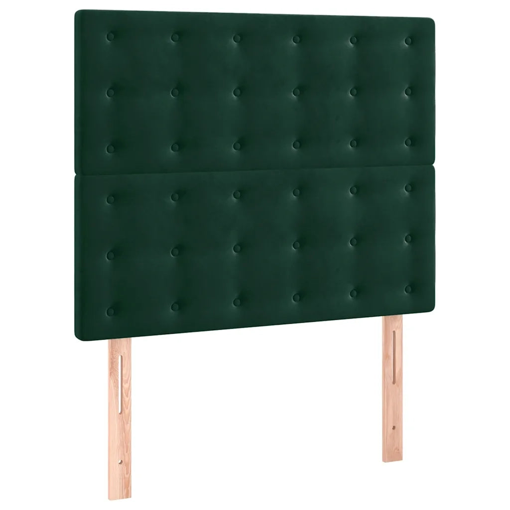 Testiere 2 pz Verde Scuro 100x5x78/88 cm in Vellutocod mxl 97654