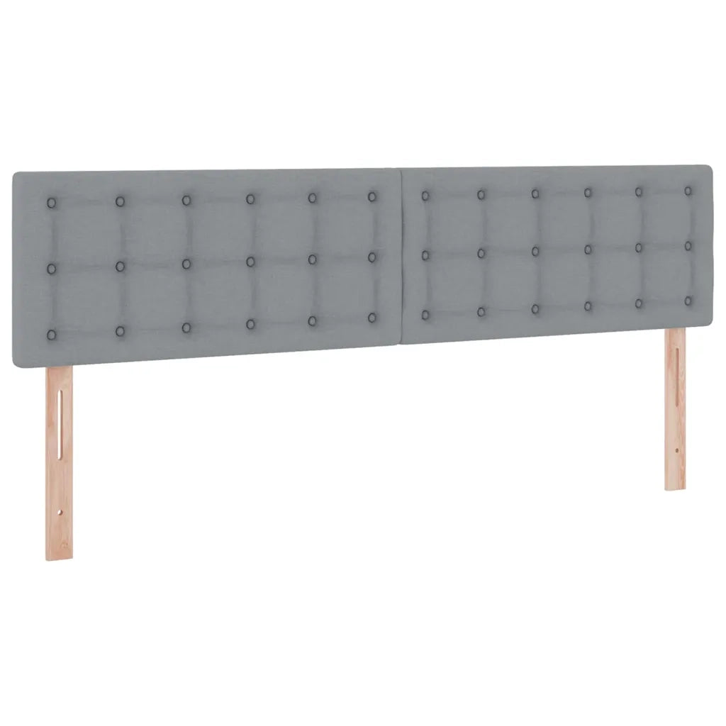 Letto con contenitore LED e materasso Grigio Chiaro