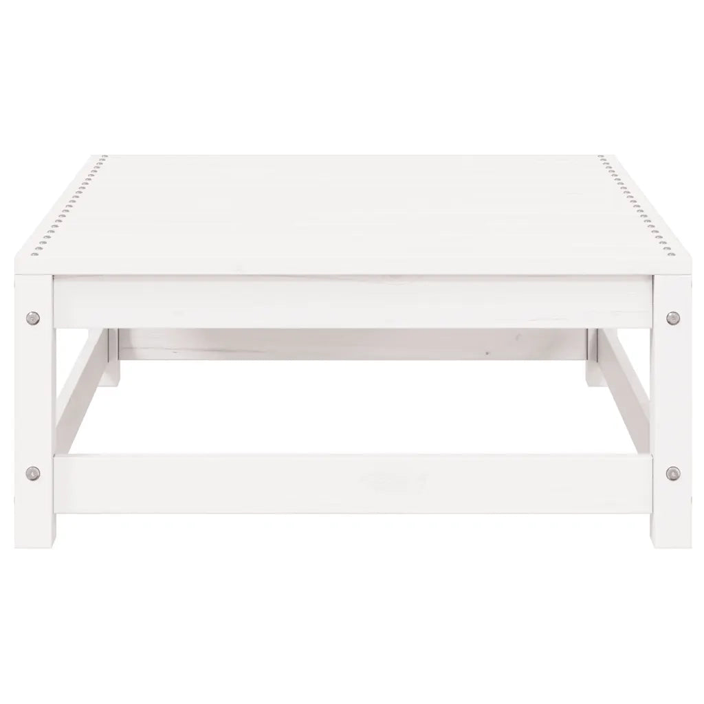 Set Divani da Giardino 2 pz | Set Salotto da Giardino Bianchi in Legno Massello di Pino