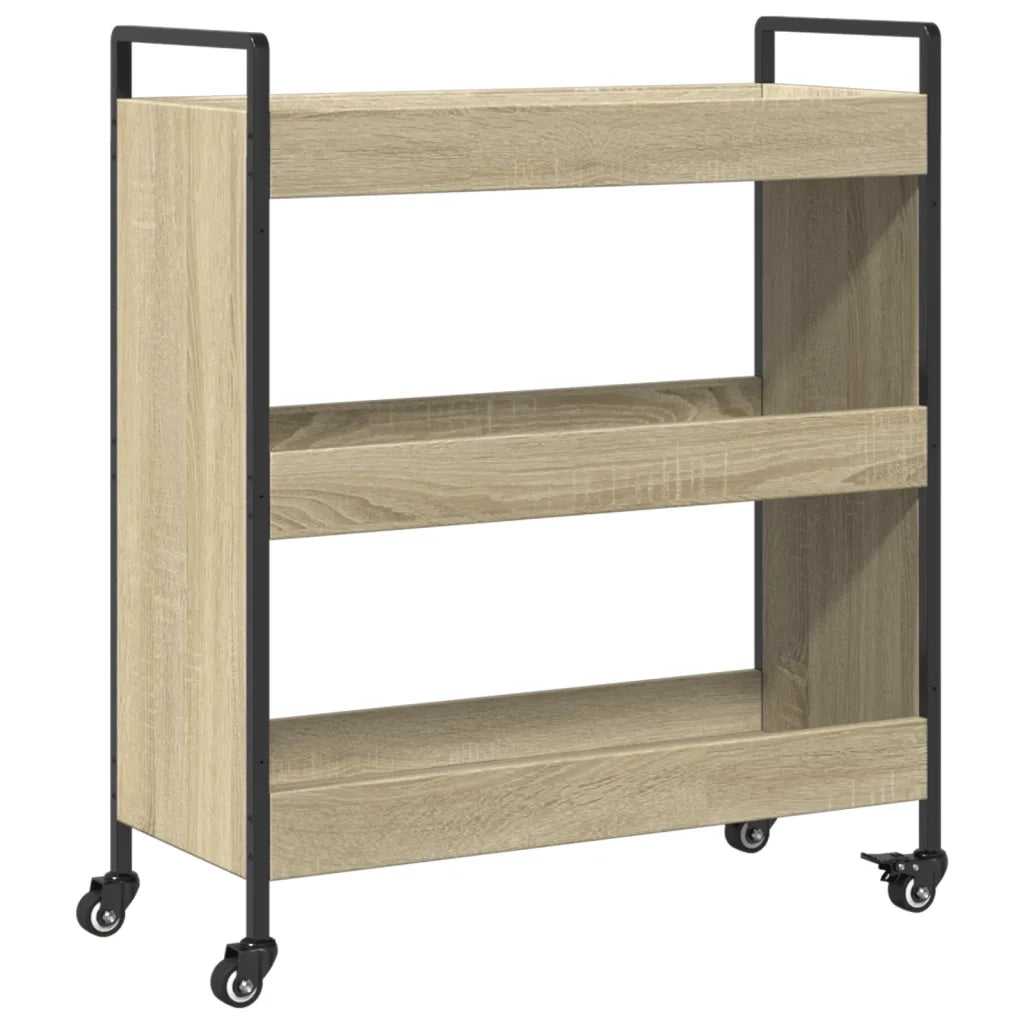 Carrello da Cucina Rovere Sonoma 70x30x82 cm Legno Multistrato CFW7337194