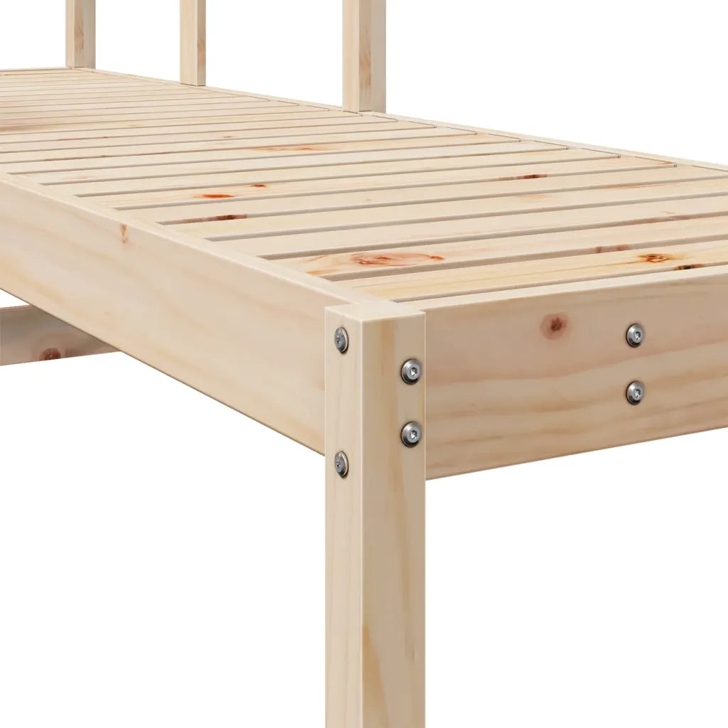 Lettino Prendisole 199,5x62x55 cm in Legno Massello di Pino 832538