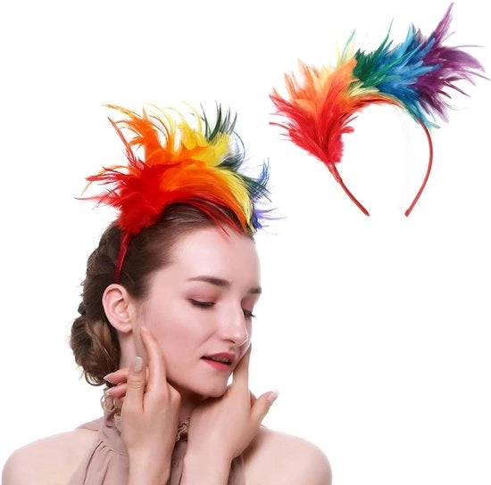 Accessori per capelli fascinator - Adatto a tutte le età - Dimensioni 12 x 16 cm - Multicolore