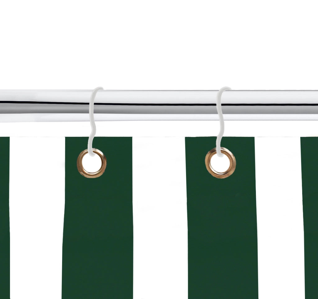 Tenda da sole tessuto resistente per esterno, Terrazzo, con anelli lavabile frange pizzo, da Balcone - Verde - 200x295 cm