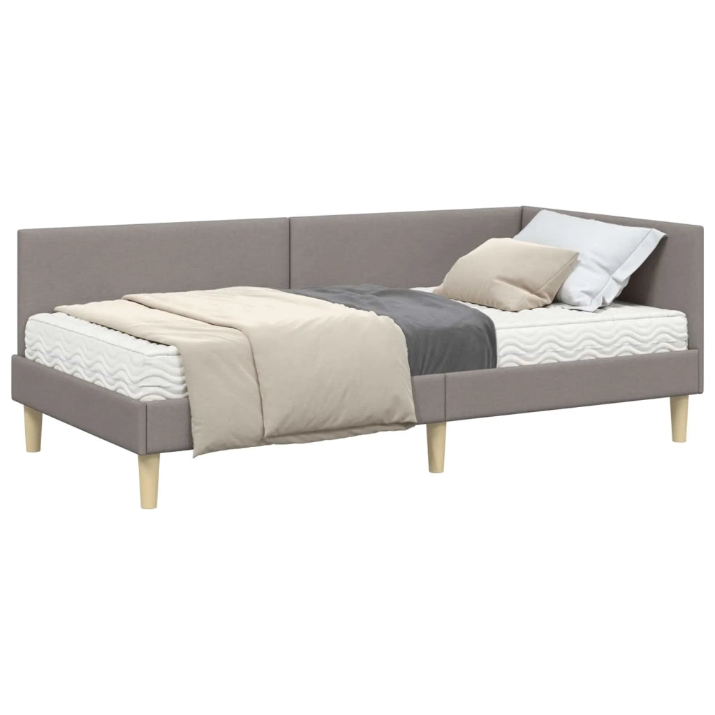 Struttura Letto Angolare con Materasso 2 pz-Giroletto con materasso Talpa Tessuto 479292