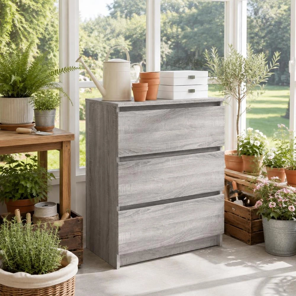 Sideboard Grey Sonoma 60x35x76 Cm Wood Material
