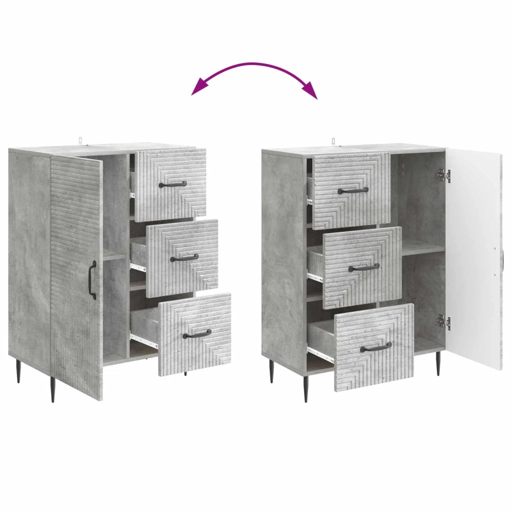Credenza con cassetto Grigio Cemento 66 x 34,5 x 89,5 cm 894858