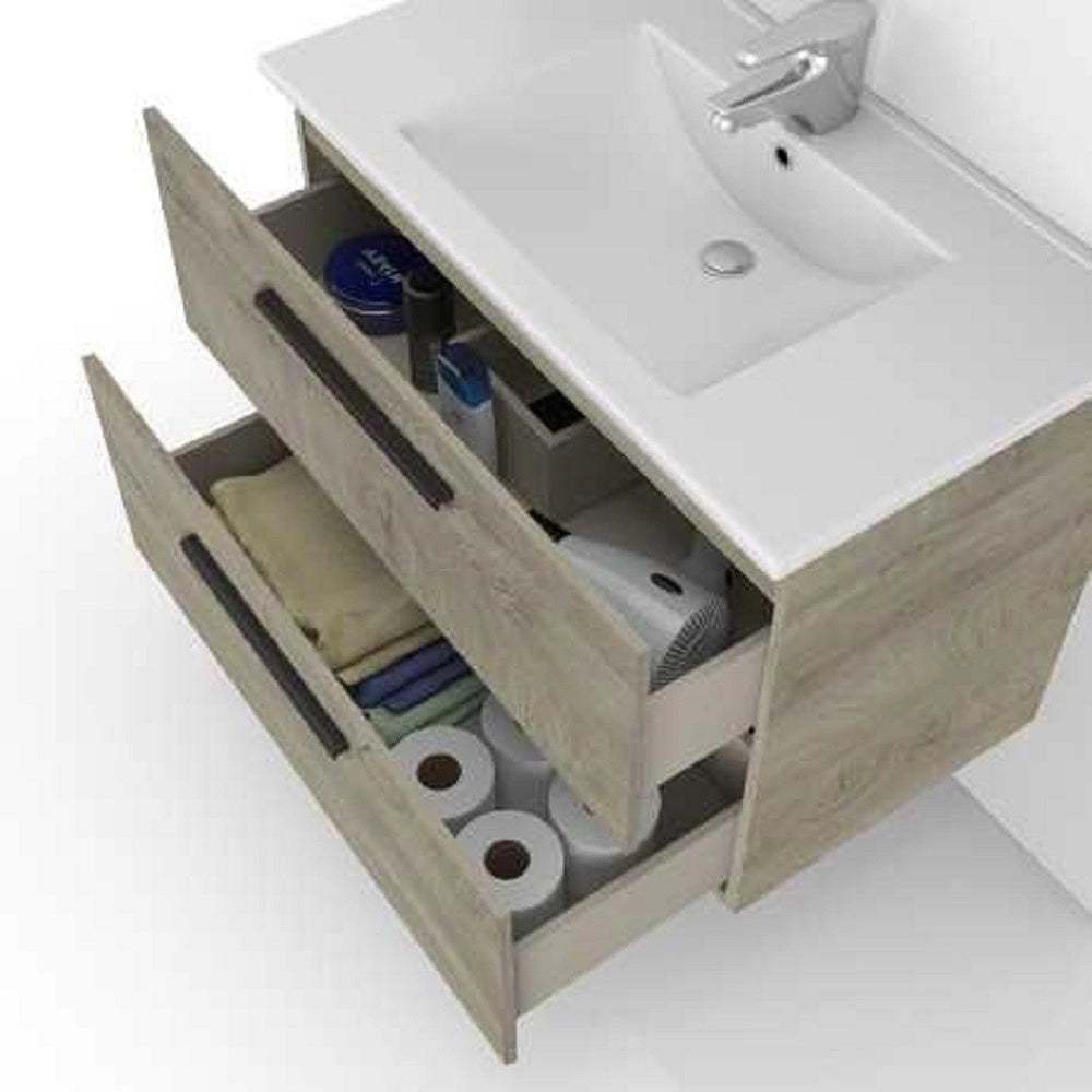 Kit mobile bagno Aruba cm.60 rovere alaska