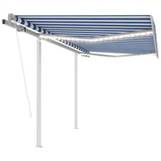 Tendada Sole Automatica LED Sensore Vento 3,5x2,5 m Blu Biancacod mxl 72693