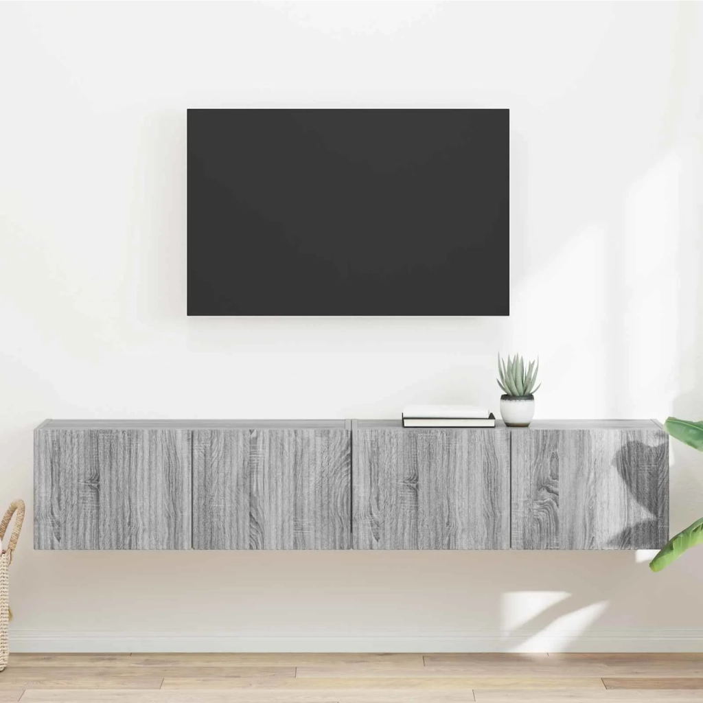 Mobile TV da parete 2 pcs Grigio Sonoma 78,5 x 31 x 29,5 cm 892222