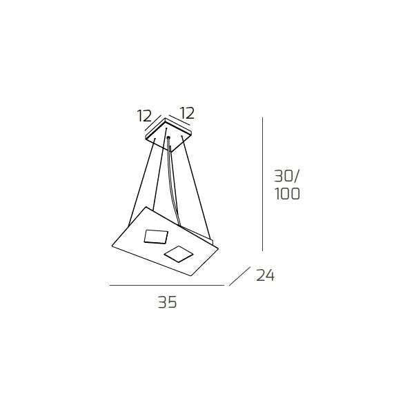 NOTE SOSPENSIONE 2 LUCI ATTACCO GX53 BIANCO