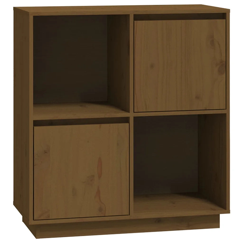 Credenza Marrone Ambrato 74x35x80 cm in Legno Massello di Pino 814352