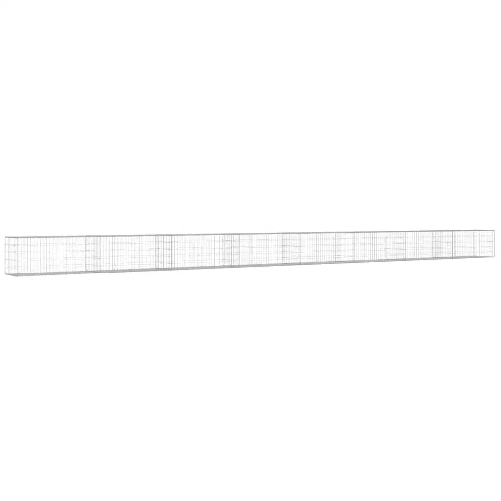 Gabbione in Acciaio Zincato con Copertura 900 x 50 x 50 cm 143587