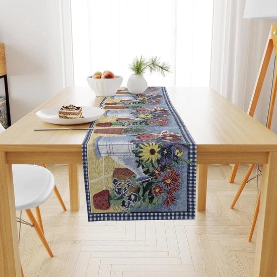 Set da tavola (4 tovaglioli + 1 contenitore) | vaso per piante | tessuto jacquard | disegni moderni, per uso domestico, ristoranti e alberghi - lavabile in macchina
