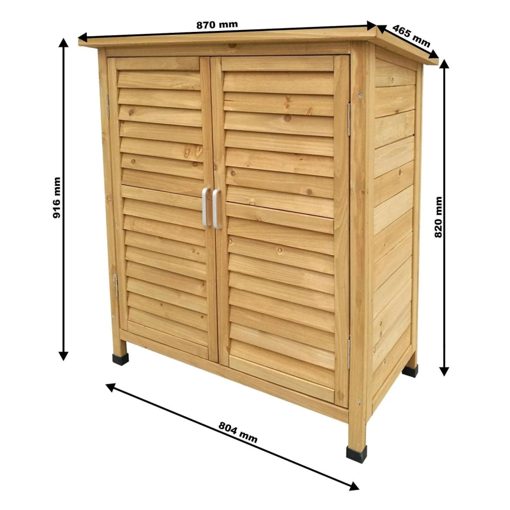 Casetta da giardino con doppie porte 87 x 46 x 91 cm legno di abete rosso 16_0002173