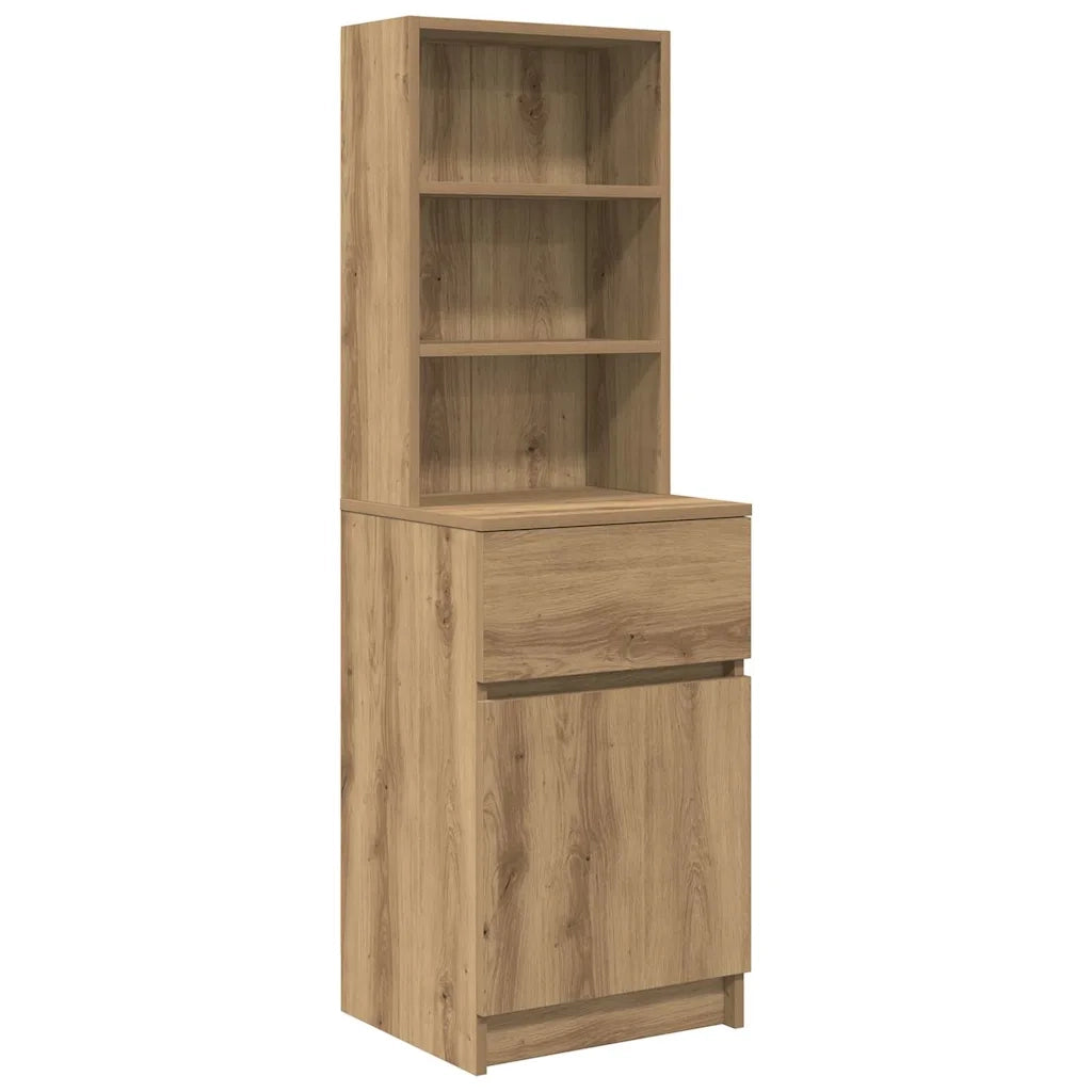 Comodino-Tavolino da notte Rovere Artigianale 39x35x125 cm in Legno Multistrato