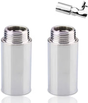 Adattatore di acciaio inossidabile 1/2 pollici - 70 mm - 2 pezzi - DN15 adattatore di tubo di acciaio - resistente alle alte pressioni - lunga durata - estensione di tubo