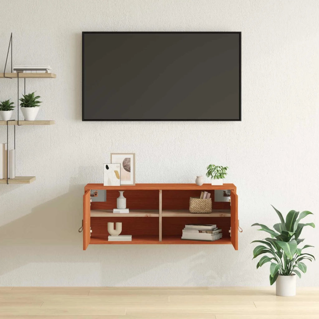 Armadietto a muro Marrone cerato 80 x 30 x 30 cm Pino massello