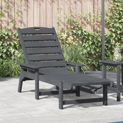 Lettino prendisole Grigio Chiaro 53x162x98.5 cm HDPE