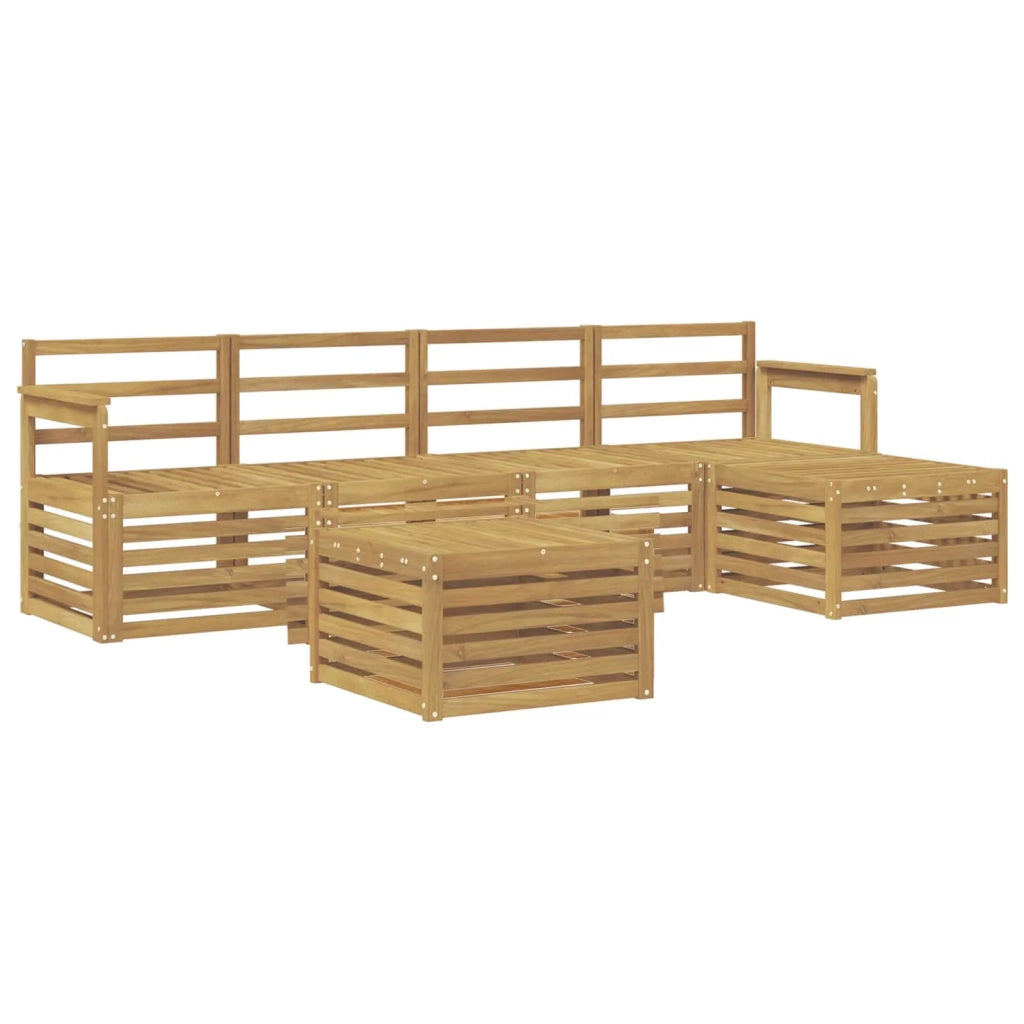 Set di divani da esterno 6 pcs Bianco 59 x 59 x 37 cm 3391699