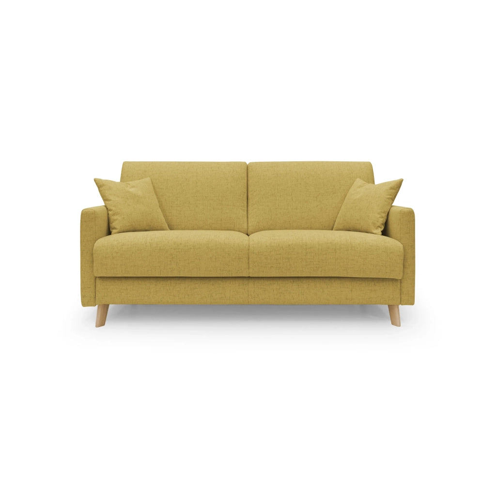 Edgar Divano letto matrimoniale in tessuto felis impermeabile T03 160 cm (mat. 120x197) giallo