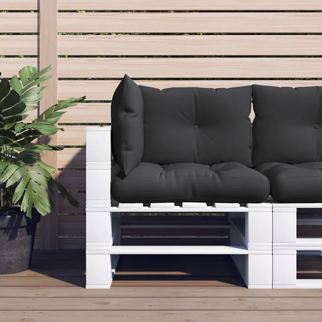 Cuscini per Pallet 3 pz Neri in Tessuto Oxford 360864