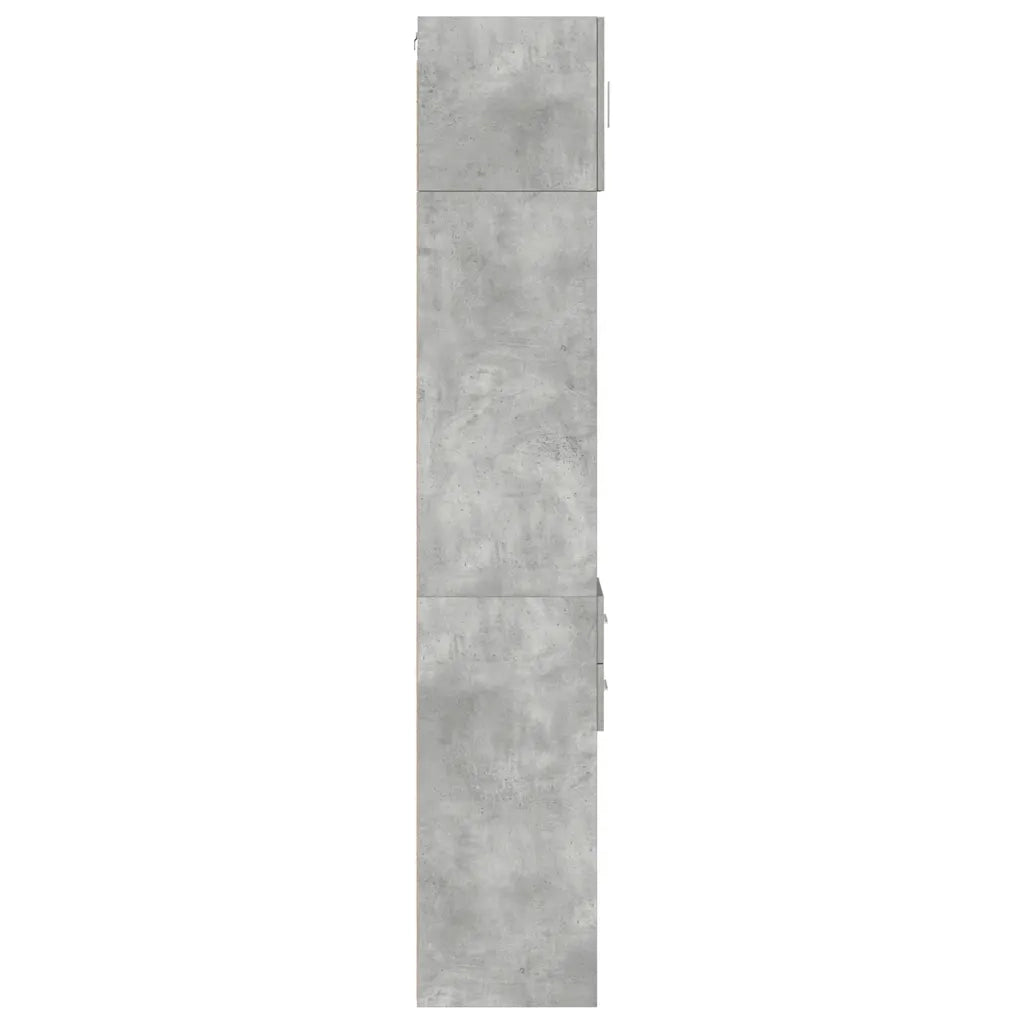 Mobile Sottile Grigio Cemento 30x42,5x225 cm in Truciolato