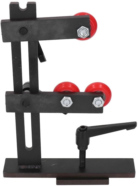 Tavolo di sostegno fissa per lavorazione del legno - Steady Rest - Ruote di fissaggio - Sicuro e affidabile - 27 x 20 cm - Per spaccare e tagliare - Torno per lavorazione del legno