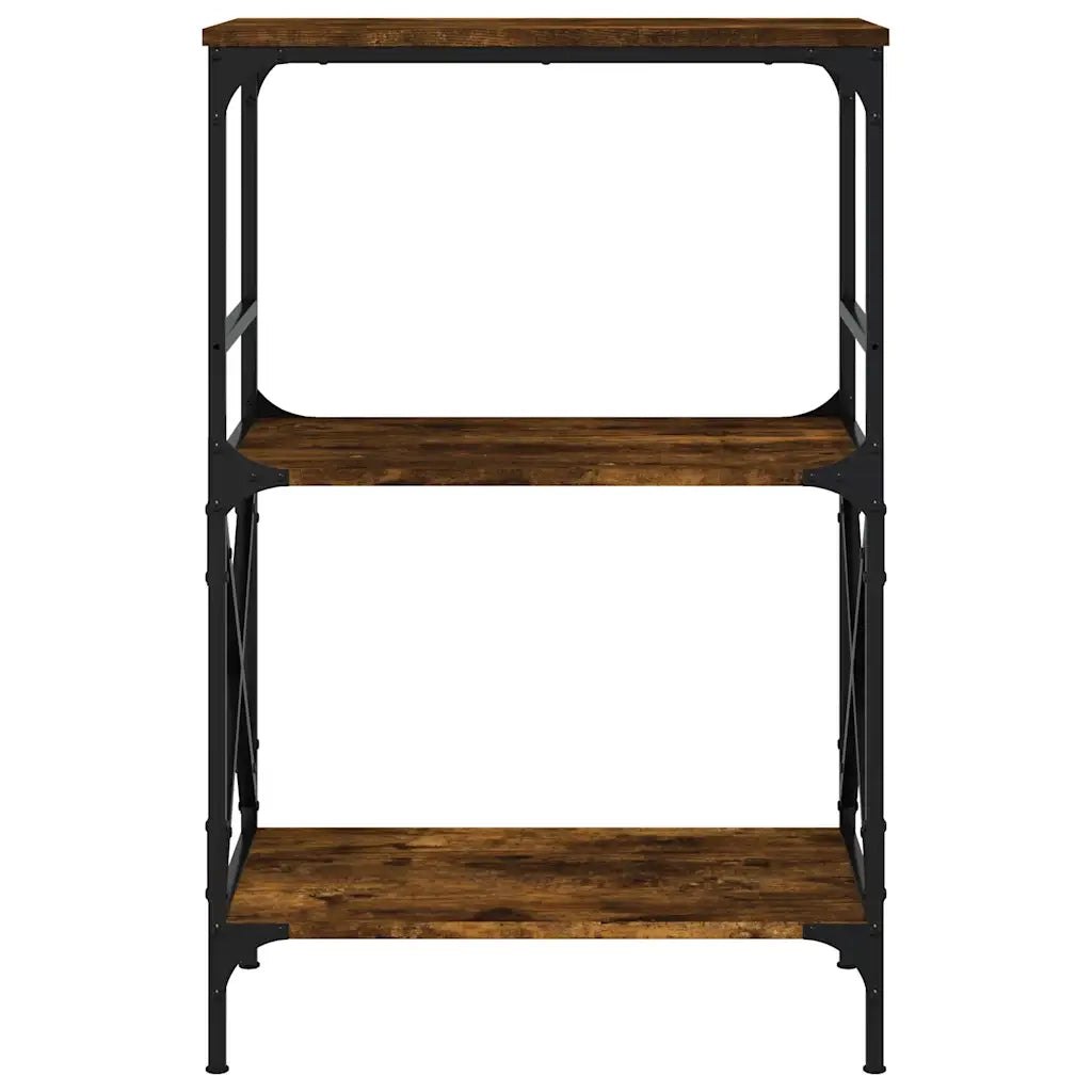 Libreria 3 Ripiani Rovere Fumo 59x35x90,5 cm Legno Multistrato 837614