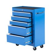 Carrello Porta Utensili da Officina con Cassettiera Azzurro 61.5x33x85 cm