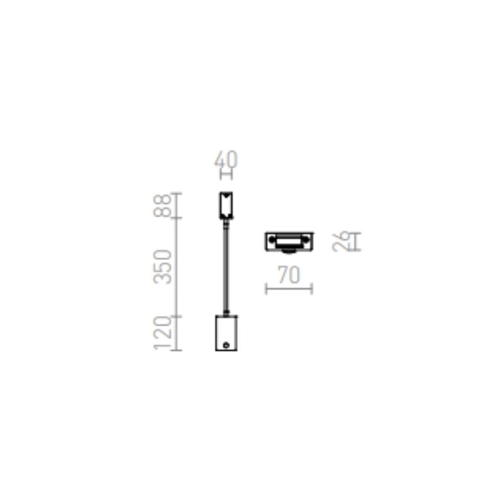 Lampada applique FRISCO W da parete nero  230V LED 4.2W 120°  3000K