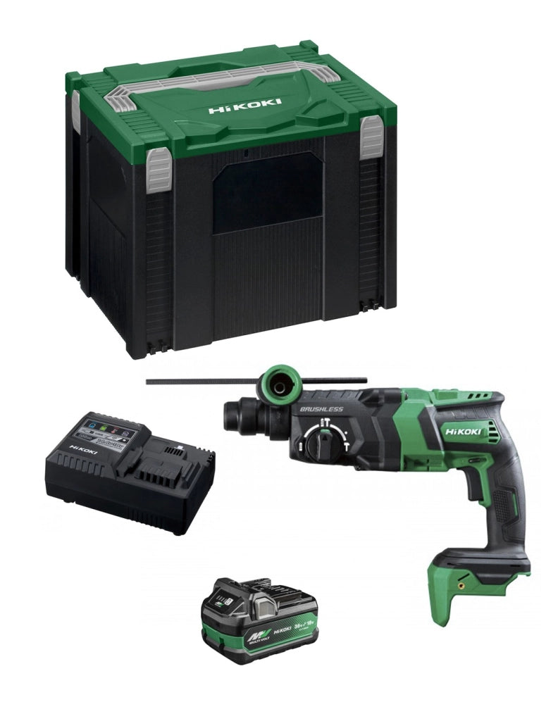 Martello Perforatore HIKOKI DH18DPCA1X (1 x 2,5/5,0Ah + UC18YSL3 + Valigetta HSC IV)