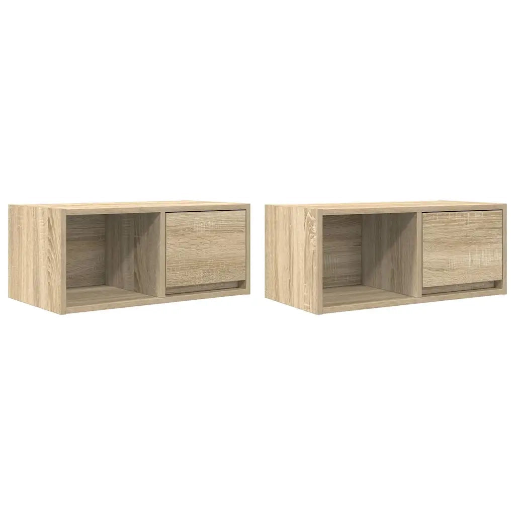 Mobili TV 2 pz Rovere Sonoma 60x31x25,5 cm in Legno Multistrato 861441