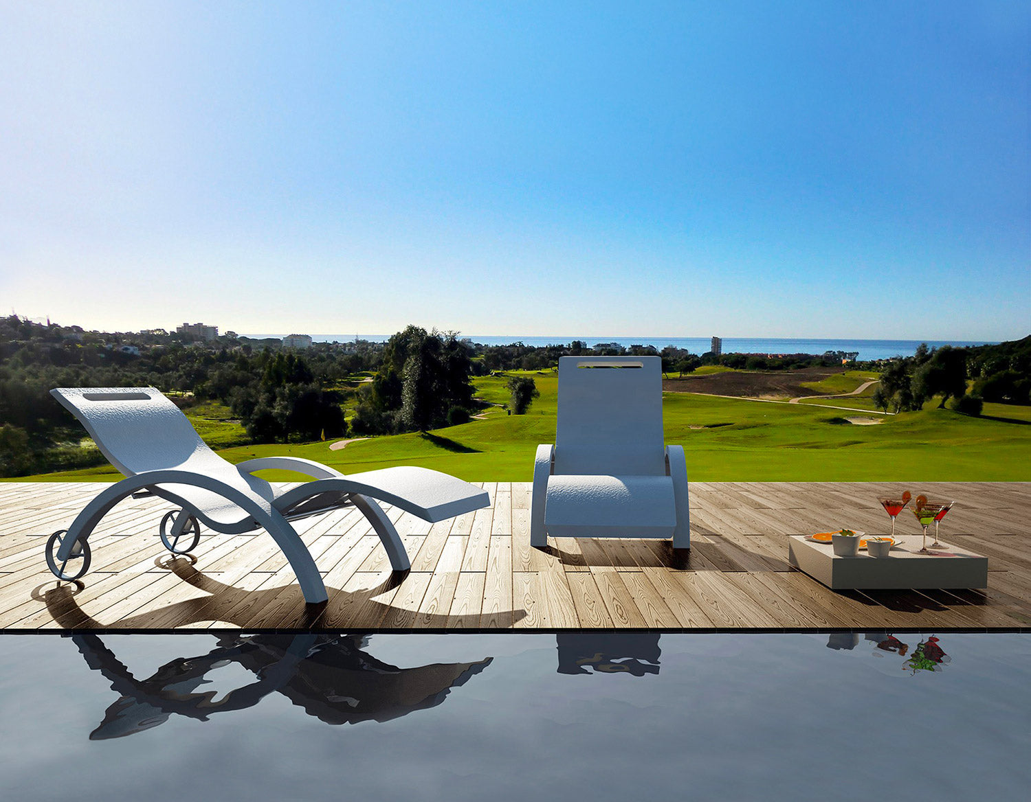 Supporto da Esterno Chaise Longue Arkema Serendipity Ruby