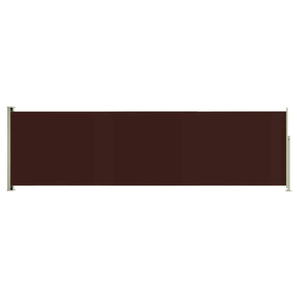 Tenda da sole laterale retrattile/schermo protettivo per patio giardino terrazza balcone 180 x 600 cm marrone 02_0007345