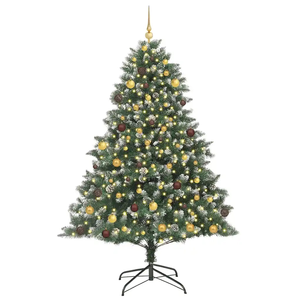 Albero di Natale artificiale con 300 LED Verde 210 cm 3395242