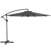 Ombrellone da giardino ottagonale pieghevole ¨C Zephmum ¨C Grigio scuro diametro 3 m