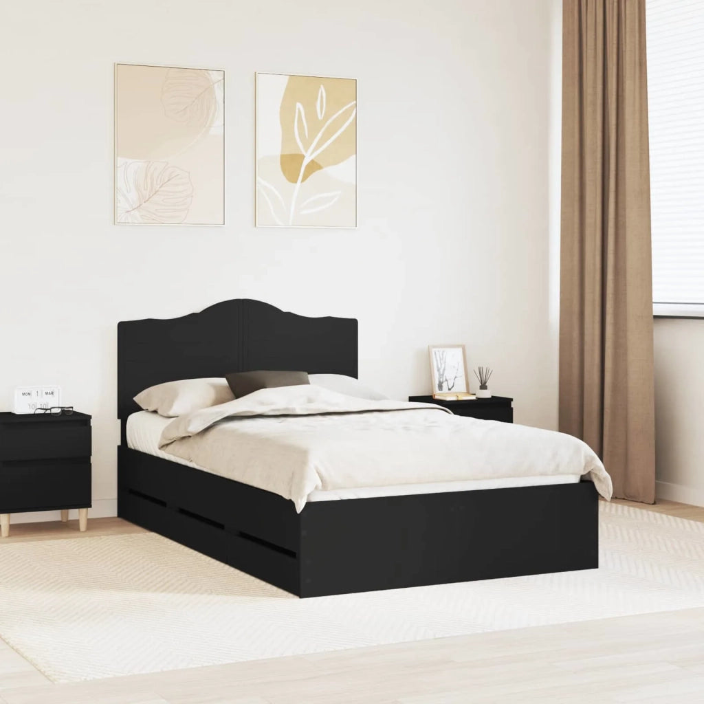 Struttura del letto Nero 120 x 190 cm Legno Ingegnerizzato