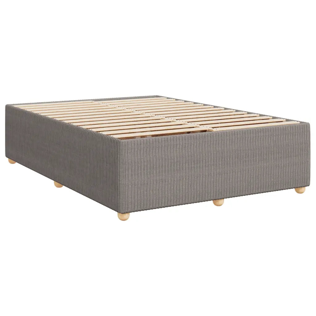 vidaXL Giroletto a Molle con Materasso Tortora 160x200 cm in Tessuto