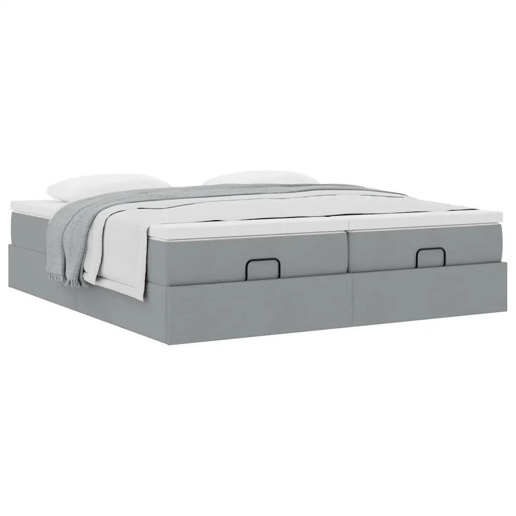 Struttura Letto Pouf con Materassi 180x200 cm in Tessuto 3311241