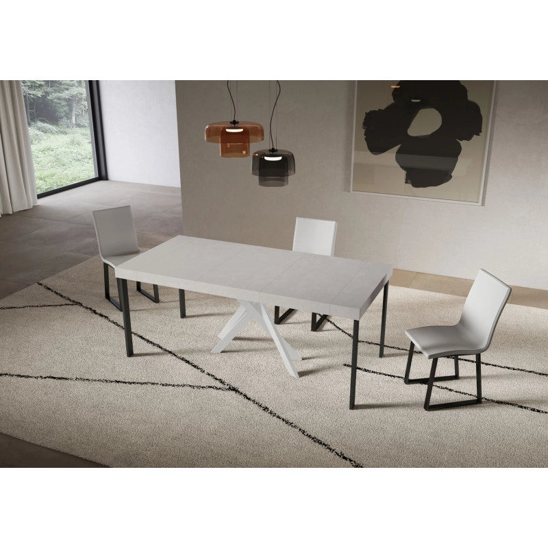 Consolle allungabile 90x40/196 cm Saki Small Premium telaio Bianche - Cashmere